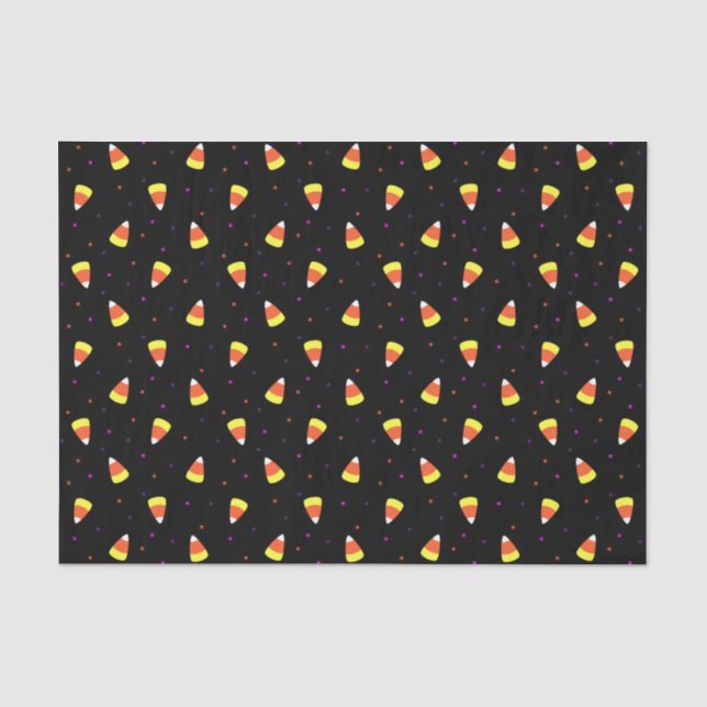 Papier Mousseline Motif de Corne de bonbons d'Halloween (Recto)