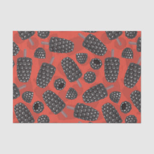 Papier Mousseline Motif de crème glacée Blackberry et Blackberry