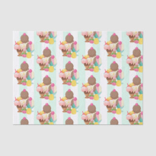 Papier Mousseline Motif de crème glacée mignonne