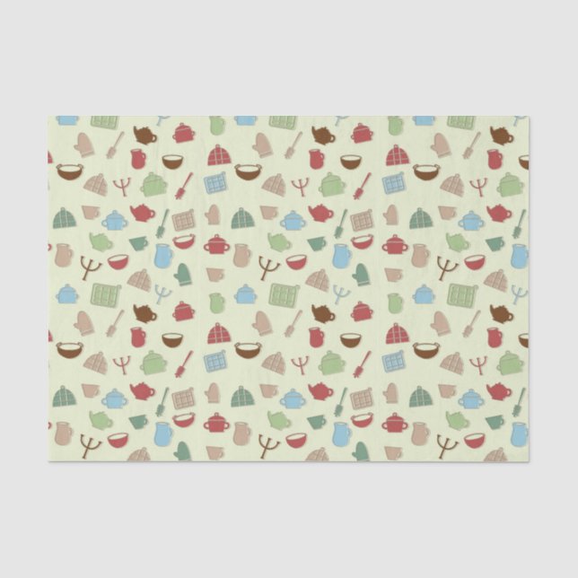 Papier Mousseline motif de cuisine (Recto)