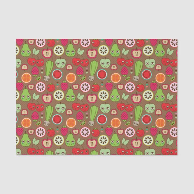 Papier Mousseline Motif de cuisine de fruit (Recto)