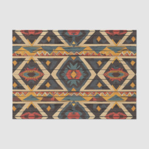 Papier Mousseline Motif de découpage en bois Aztec Faux