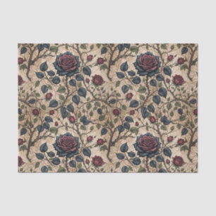 Papier Mousseline Motif de découpage Rose gothique foncé