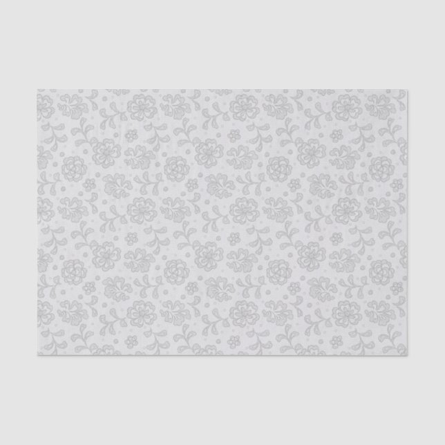 Papier Mousseline Motif de dentelle, cru 1 de fleur (Recto)