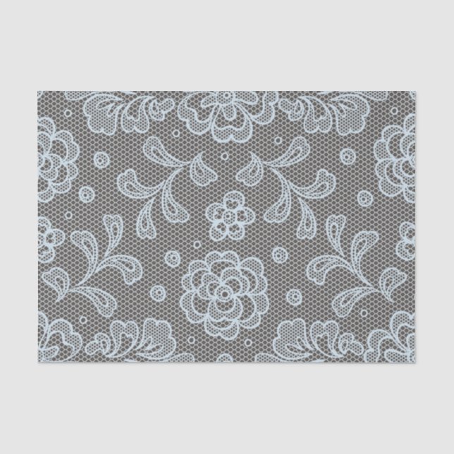 Papier Mousseline Motif de dentelle, cru 6 de fleur (Recto)