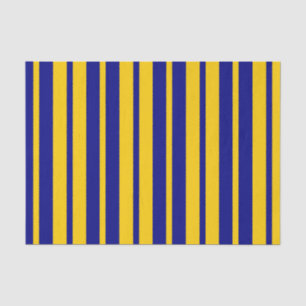 Papier Mousseline Motif de design de rayures élégantes bleu jaune 