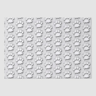 Papier Mousseline Motif de dessin à mâchoires pour chien argenté