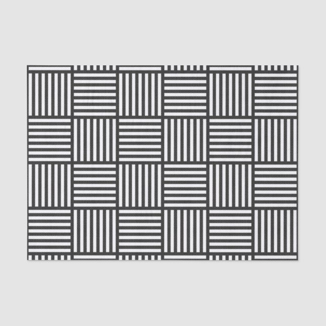 Papier Mousseline Motif DE DIAMONDE NOIR ET BLANC D'ORIGINE (Recto)
