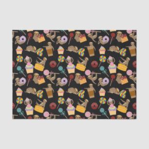 Papier Mousseline Motif de festins de bonbon à paresse