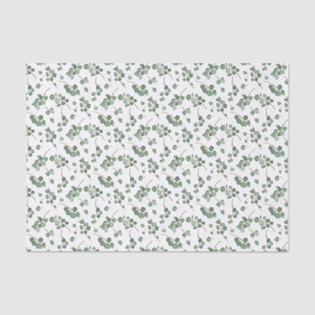 Papier Mousseline Motif de feuillage d'arbre de dollar en argent (Recto)