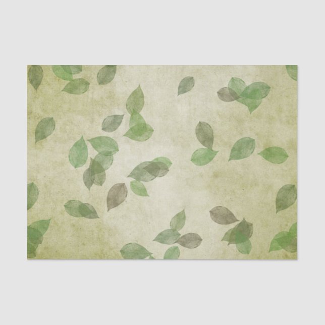 Papier Mousseline Motif de feuille d'automne (Recto)