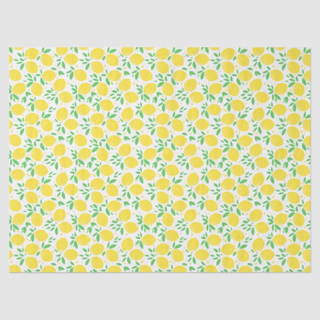 Papier Mousseline Motif de feuille de limettes (Recto)