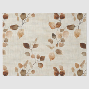 Papier Mousseline Motif de feuilles pressées rustique – Automne Bota