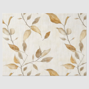 Papier Mousseline Motif de feuilles pressées rustique – Botanique d'
