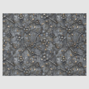 Papier Mousseline Motif de fleur en métal Steampunk pour découpage