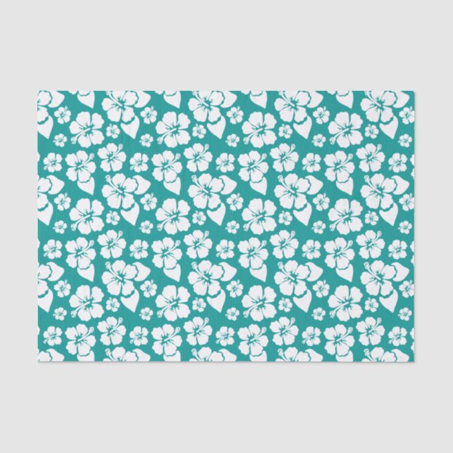 Papier Mousseline Motif de fleur hawaïen de ketmie (Recto)