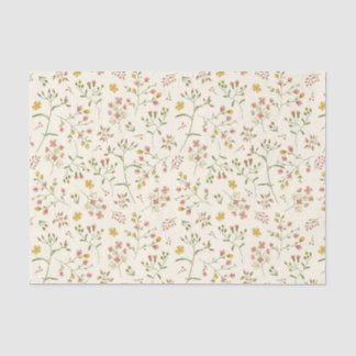 Papier Mousseline Motif de fleurs d'aquarelle
