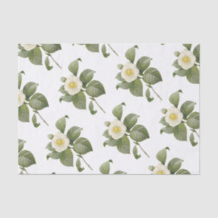 Papier Mousseline Motif de fleurs de Camellia