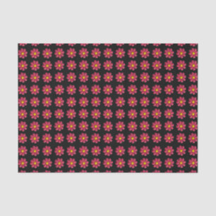 Papier Mousseline Motif de fleurs Plasticine Rouge