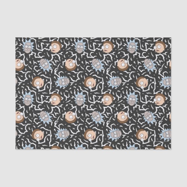 Papier Mousseline Motif de foudre Rick et Morty (Recto)