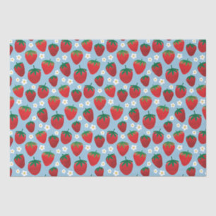Papier Mousseline Motif de fraises sucrées