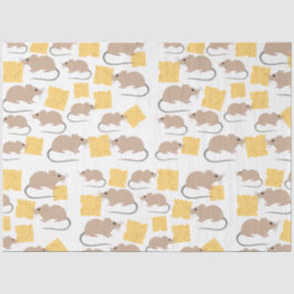 Papier Mousseline Motif de fromage mignon rongeur de la souris