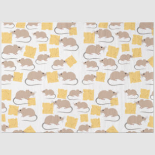 Papier Mousseline Motif de fromage mignon rongeur de la souris