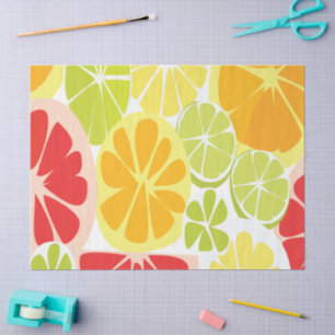 Papier Mousseline Motif de fruits d'agrumes
