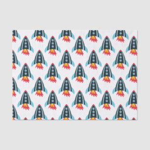 Papier Mousseline Motif de fusée spatiale pour enfants
