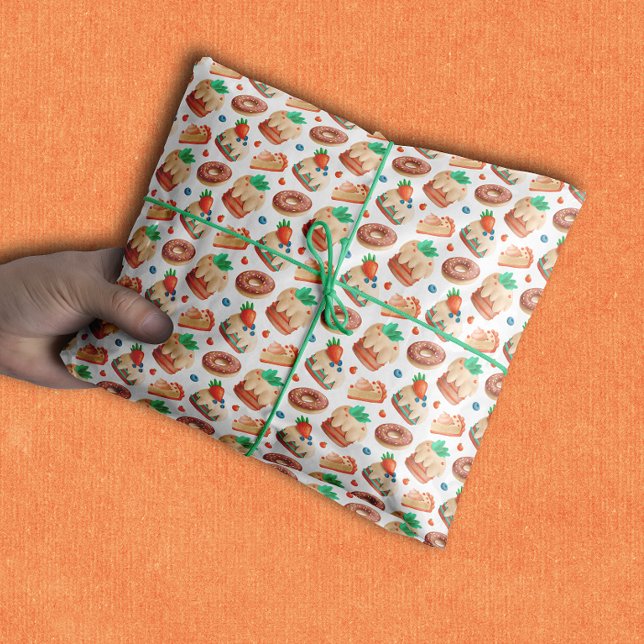 Papier Mousseline Motif de gâteaux et beignets au fromage (Créateur téléchargé)