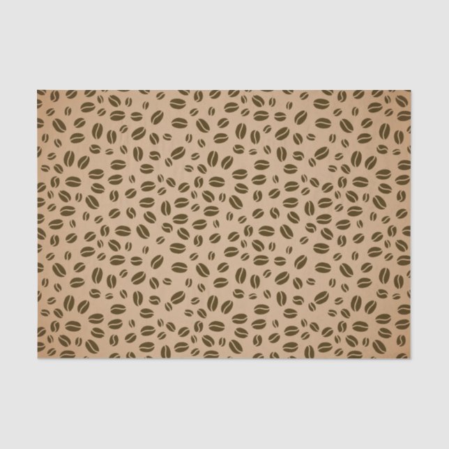 Papier Mousseline Motif de grains de café (Recto)
