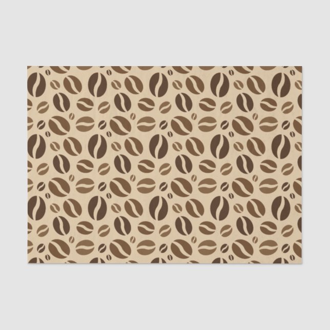 Papier Mousseline Motif de grains de café (Recto)