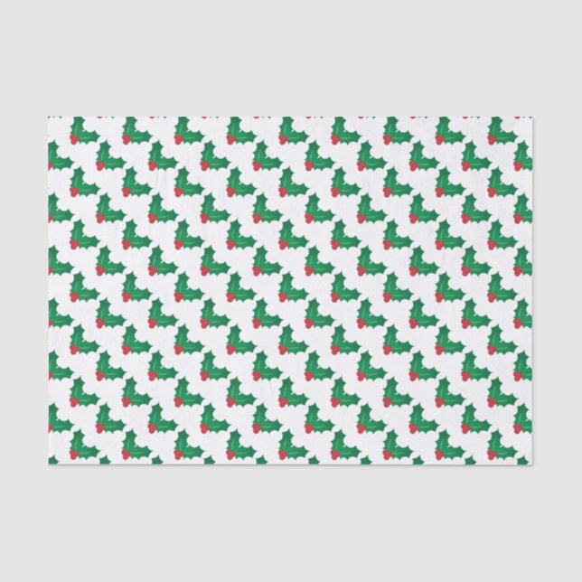 Papier Mousseline Motif de houx (Recto)