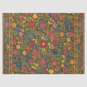 Papier Mousseline Motif de jardin botanique antique vibrant