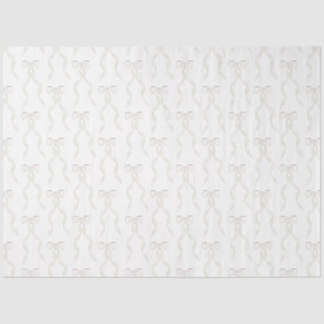 Papier Mousseline Motif de la Bow blanche Aquarelle (Recto)