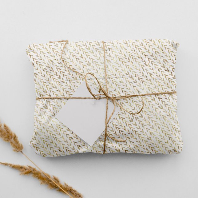 Papier Mousseline Motif de la flèche d'or de la tribu Boho (Boho Tribal Gold Arrow Pattern Tissue Paper)