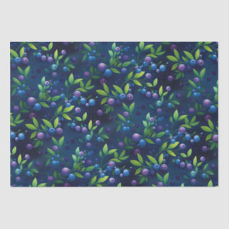 Papier Mousseline Motif de la forêt de bleuets