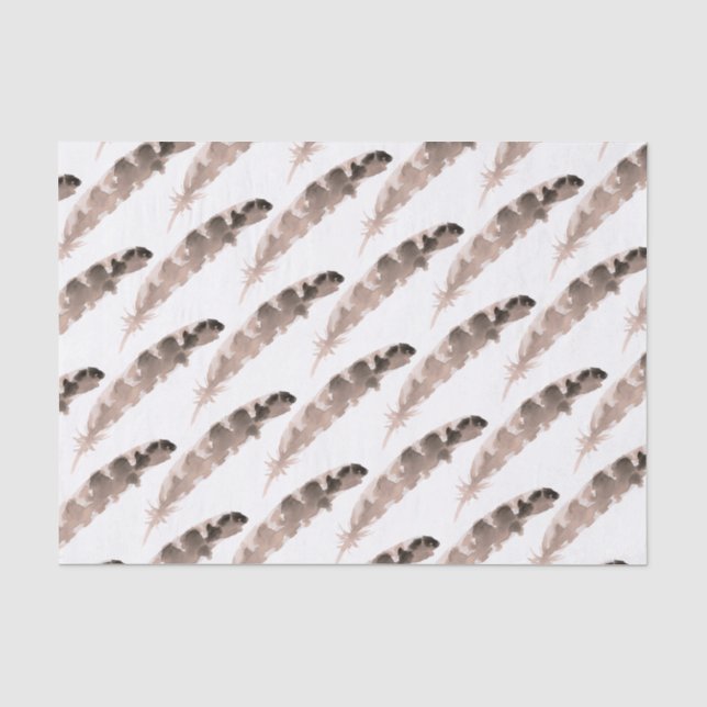 Papier Mousseline Motif de la plume turque | Thème Thanksgiving (Recto)