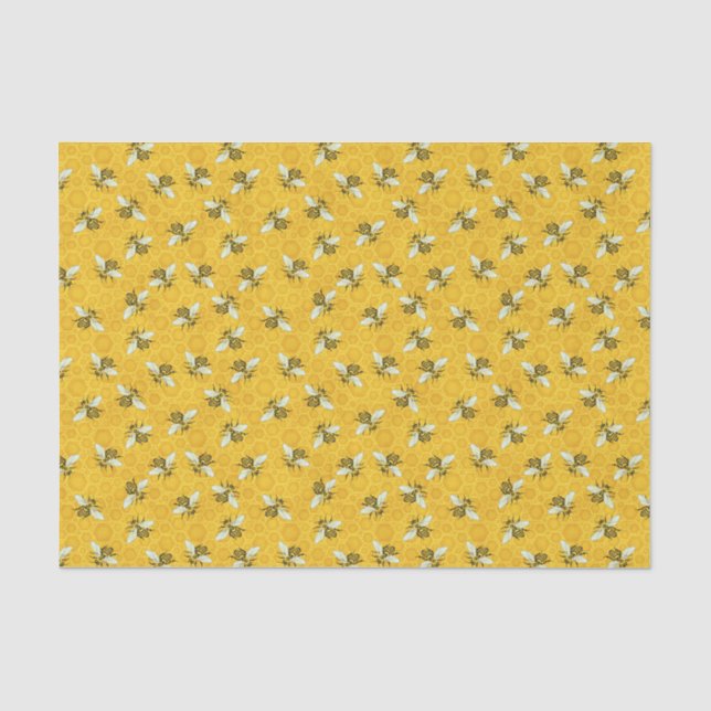 Papier Mousseline Motif de la ruche d'abeilles (Recto)