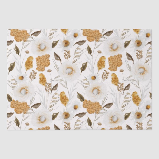 Papier Mousseline Motif de la saison d'automne (Recto)