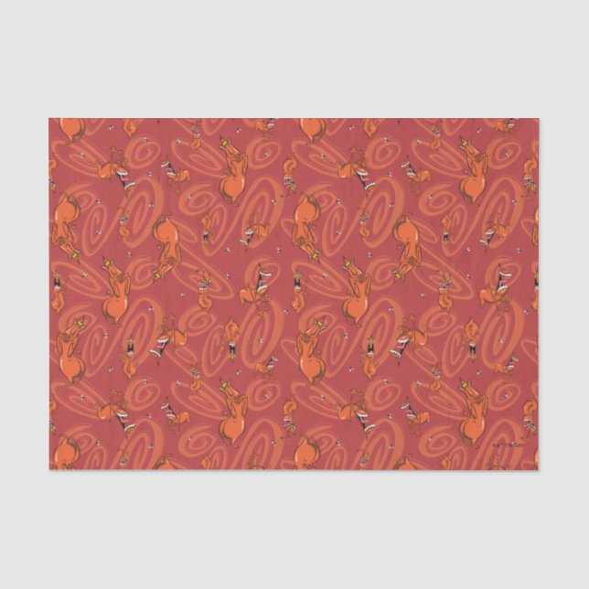 Papier Mousseline Motif de la vache et du poulet rouge (Recto)