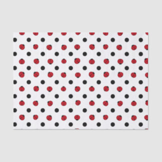 Papier Mousseline Motif de ladybug rétro
