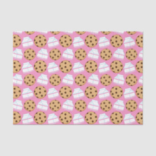 Papier Mousseline Motif de lait et de biscuits