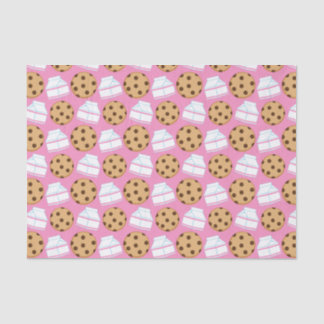 Papier Mousseline Motif de lait et de biscuits