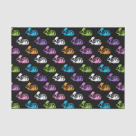 Papier Mousseline Motif de lapin de Pâques squelette mignon effrayan
