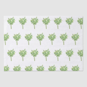 Papier Mousseline Motif de l'aquarelle du jardin botanique de la men