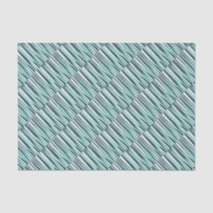 Papier Mousseline Motif de lignes rayées bleu cyan océan