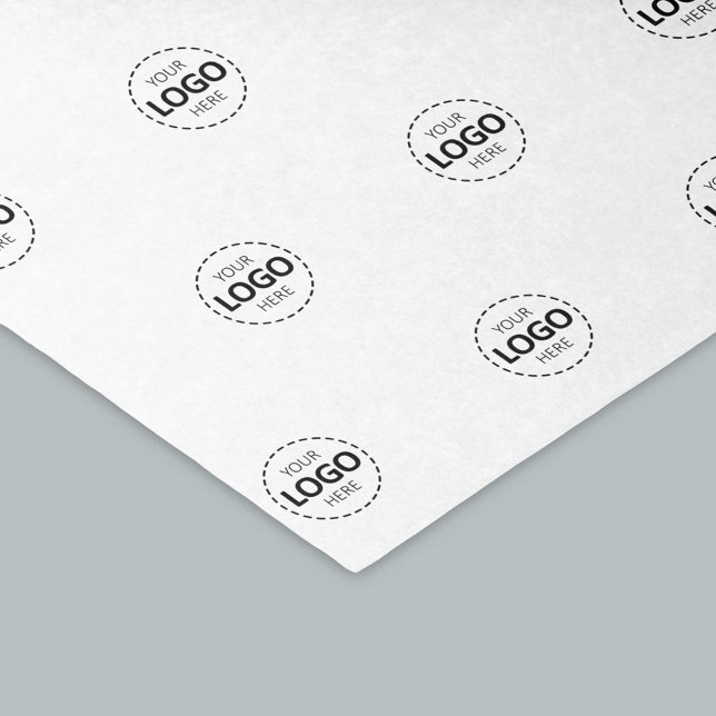 Papier Mousseline Motif de logo personnalisé blanc promotionnel (Créateur téléchargé)