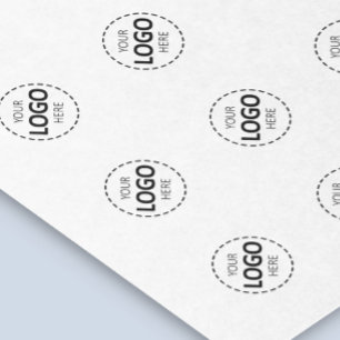 Papier Mousseline Motif de logo personnalisé blanc promotionnel