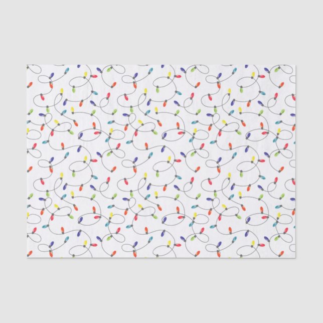 Papier Mousseline Motif de lumières de Noël (Recto)